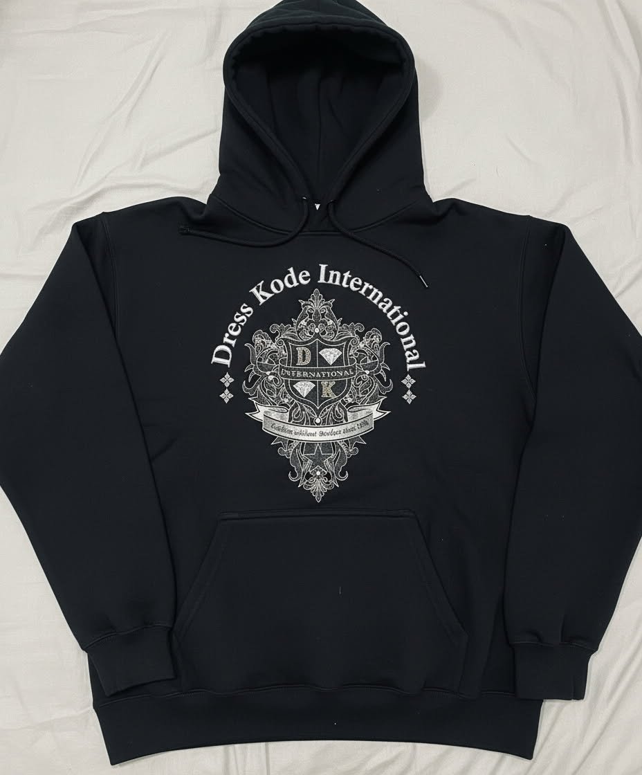 Black Hoodie White Logo