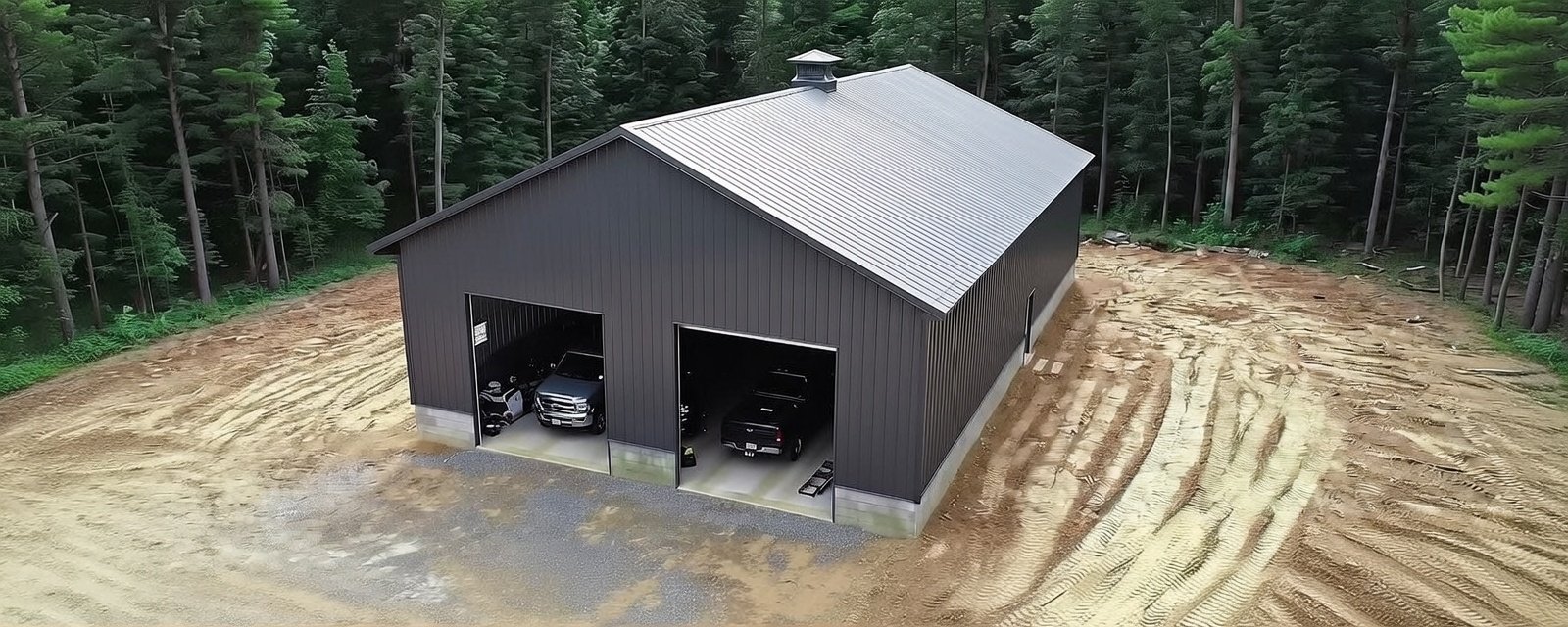 Cleared land ready for pole building