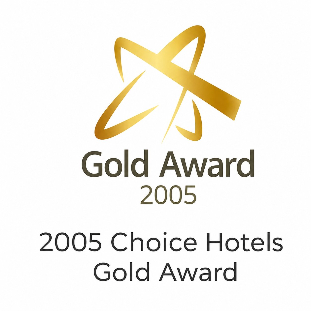 Gold Award 2005 Choice Hotels Gold Award logo on a white background