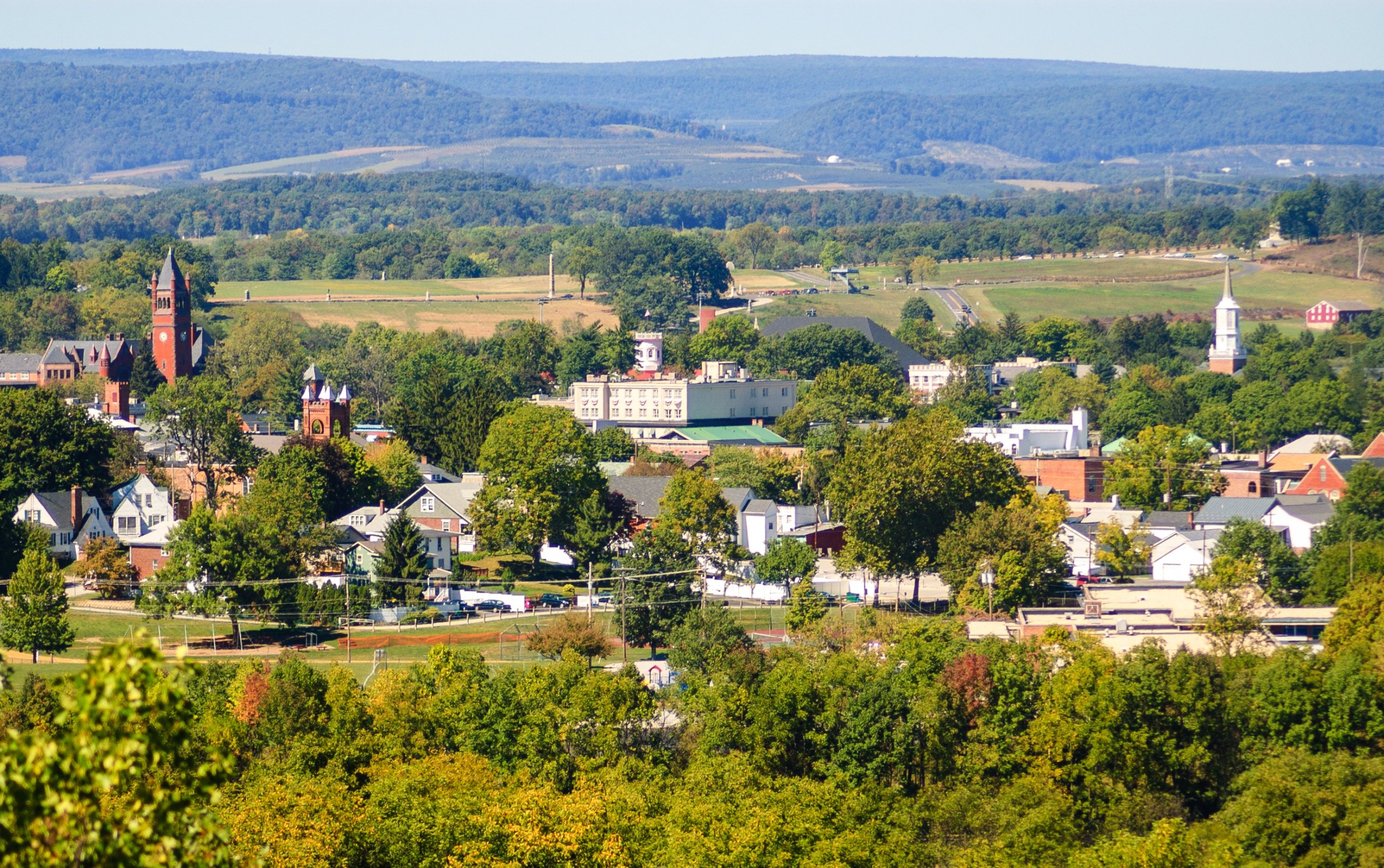 Gettysburg aerial view