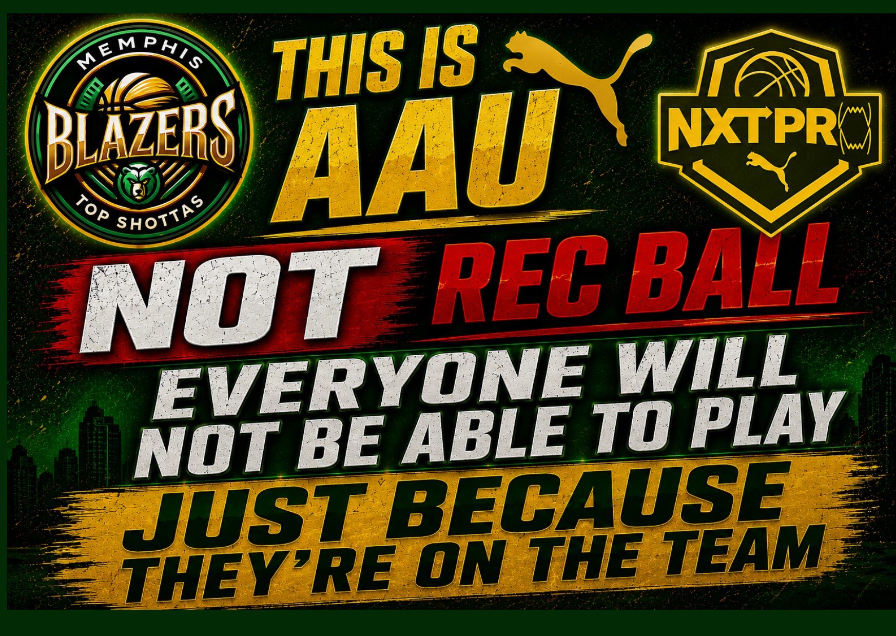 Memphis Blazers Top Shottas AAU Rec Ball Event Advertisement