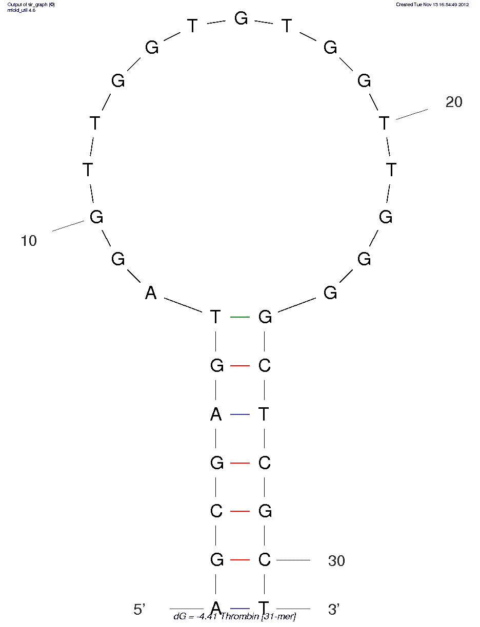 Thrombin (31mer) (D2-5) structure