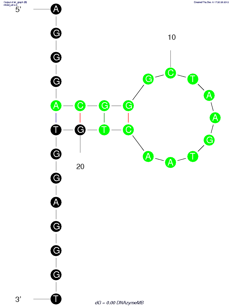 DNAzymeMB (Part of Lysozyme Aptasensor) structure