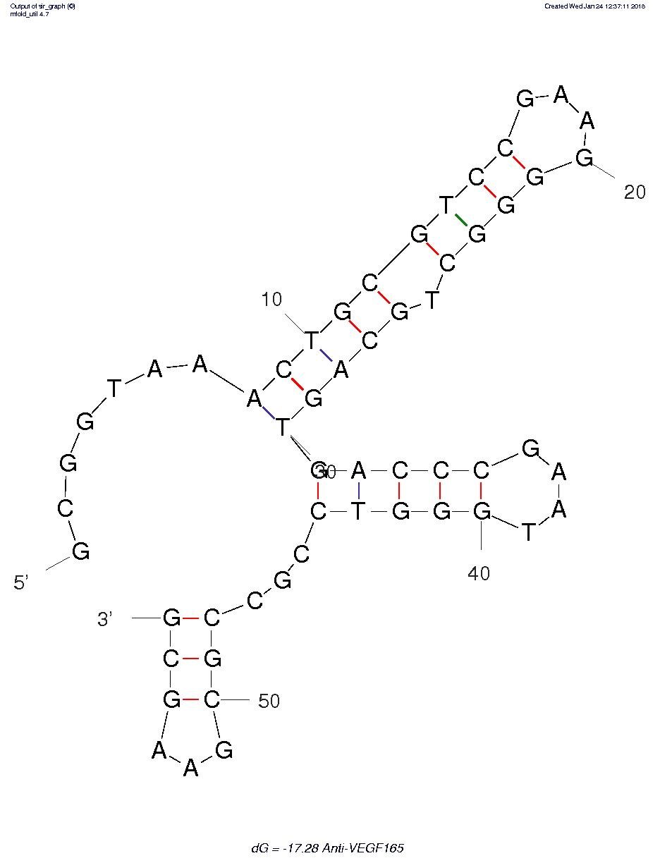 Anti-VEGF165 Unnatural Base DNA Aptamer #4 structure